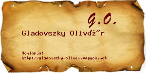 Gladovszky Olivér névjegykártya
